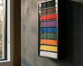 Black 9 Belt display Case - Judo and Jiujitsu - 3D printed