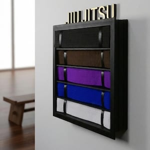 ¡NUEVO! Vitrina de artes marciales de 5 cinturones - Abierta - Jiujitsu