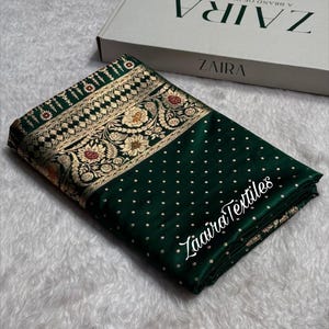 Handwoven Green Banarasi Silk Brocade