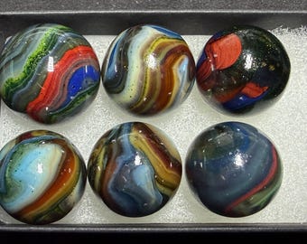 6-Pack of Beautiful D.A.S. Moonshine marbles