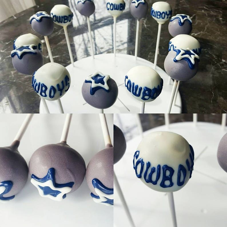 NFL Football Cake Pops Dallas Cowboys Etsy