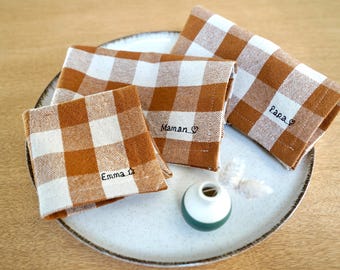 Serviette de table personnalisée – Prénom ou message