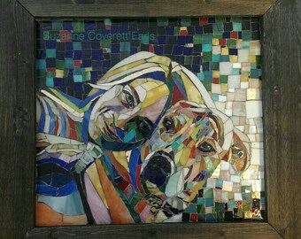 Colour of Love -  custom glass  mosaic portrait