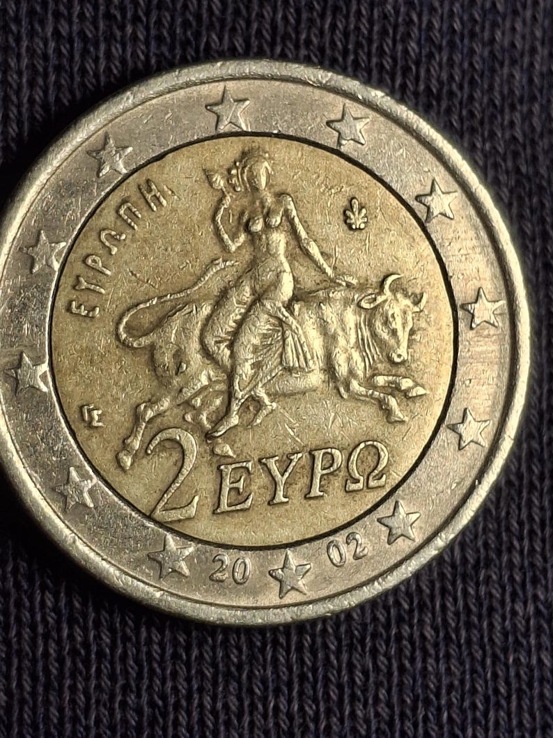 Zeldzame 2 Euromunt Uit 2002 Griekenland Fout Bij Het Slaan Etsy Zeldzame 2 Euromunt Uit 2002 Griekenland Fout Bij Het Slaan Etsy