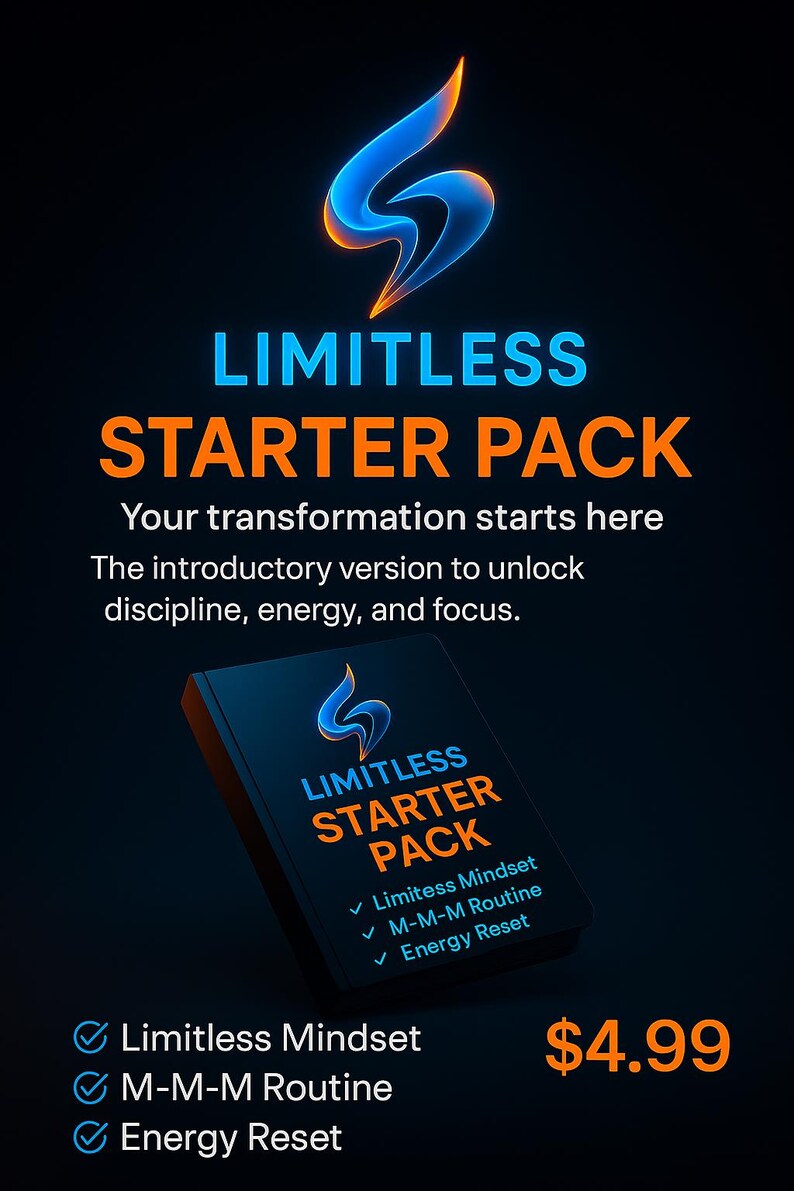 LIMITLESS Starter Pack – Productivity Kit | Mindset, Routine & Energy ...