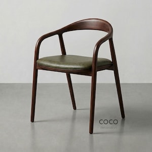 Silla de mediados de siglo - Silla de comedor con asiento y madera personalizados - Sillas para sala de estar - Sillas para comedor