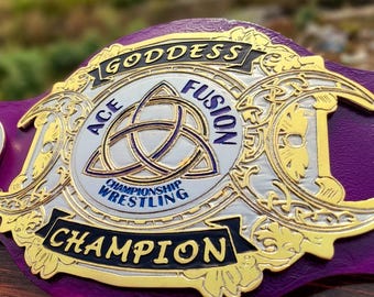 Goddess Championship Title Belt | Handmade 5mm Zinc Plates | Premium High-Quality Belt with Original Cowhide Leather