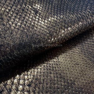 Genuine Burmesed Python Leather Skin | Antique Bronze Bleached Back Skin | Indonesian Tannery