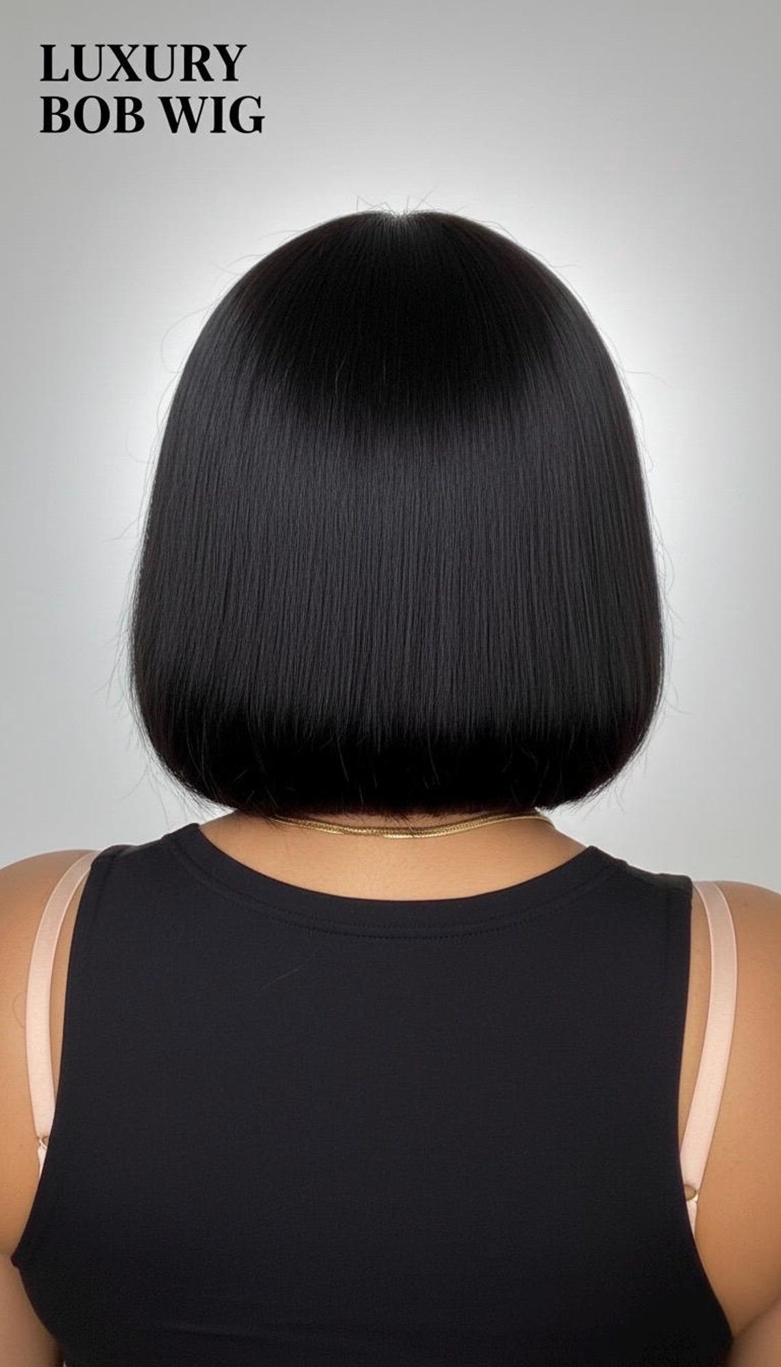 This 8-inch Short, Layered Bob Wig is Crafted From 100% Human Hair ...