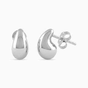 The Melt Studs: 925 Sterling Silver Teardrop Earrings