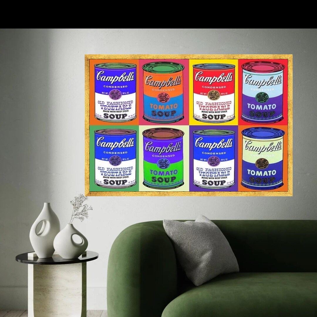 Pop Art Campbell's Soup Cans Canvas Print, Andy Warhol Style - Etsy