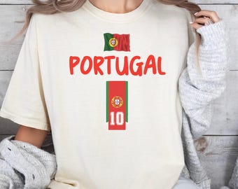 Portugal Fans Shirt, Custom Number Fan Tee