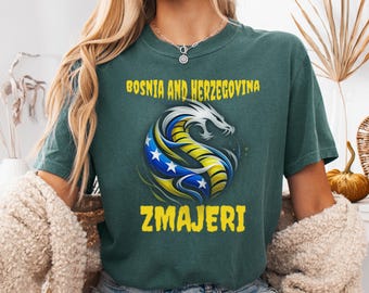 Bosnia and Herzegovina Zmajevi Dragon Shirt, Bosnian Football Fan Tee