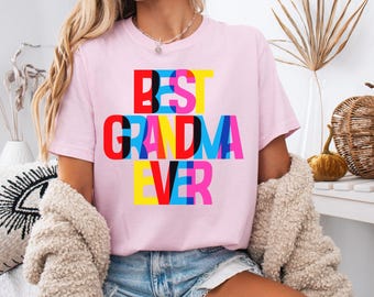 Grandma T-Shirt, Colorful Vibrant Nana Tee, Comfort Colors Shirt