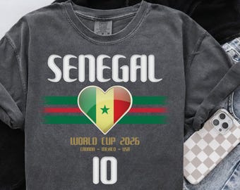 Senegal 2026 Soccer T-Shirt, Lions of Teranga Fan Tee