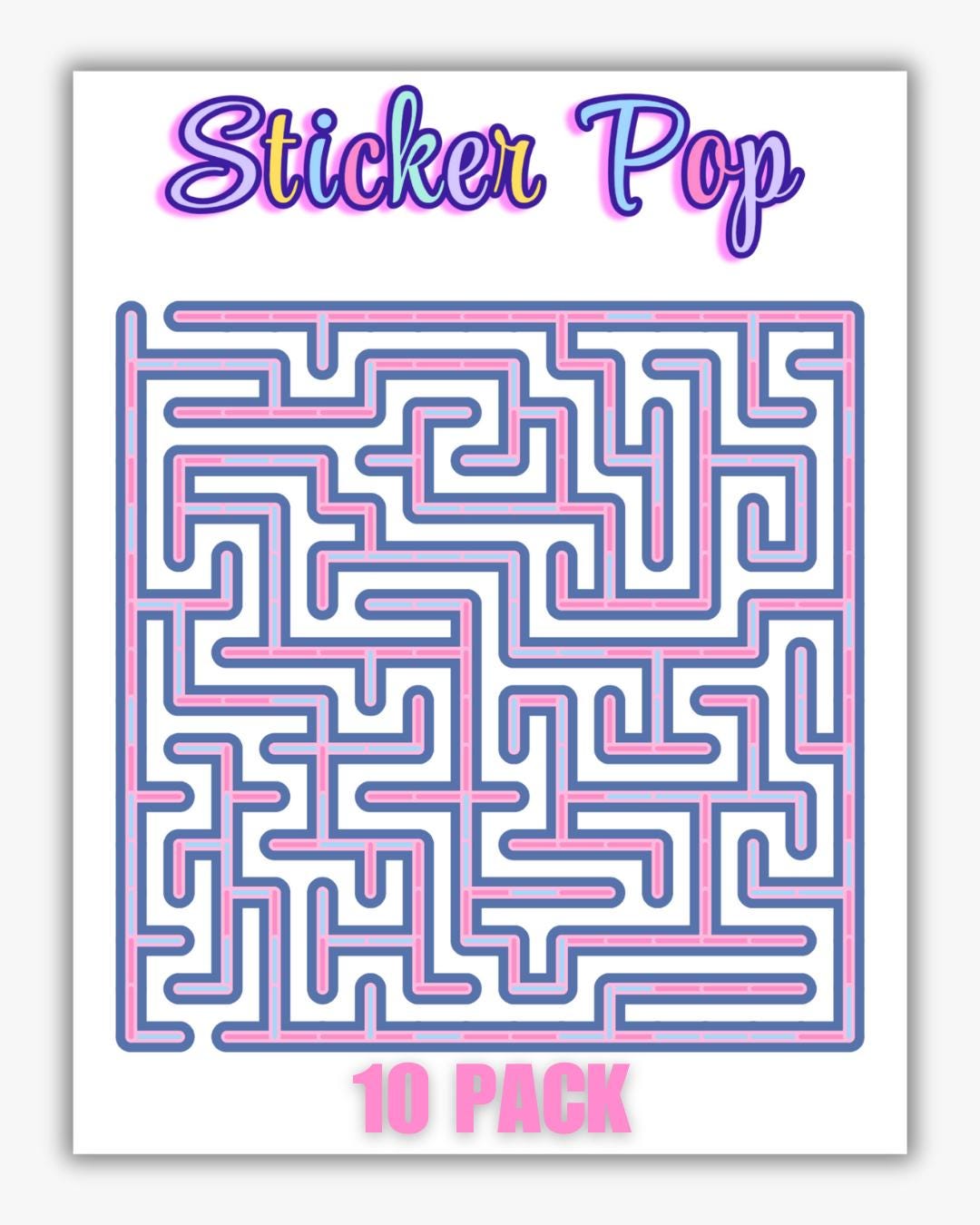 Sticker Paze Sticker Pop Mazes | Pastel Kawaii Printable Mazes for Kids & Teens ...