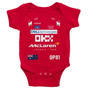 Oscar Piastri 81 McLaren Tutina da neonato, Tutina da corsa F1 Oscar Piastri 81 McLaren Tutina da neonato, Tutina da corsa F1