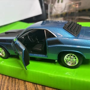 124DOD24029BL miniature à l'échelle 1:24 Dodge Challenger Blue Welly de 1970