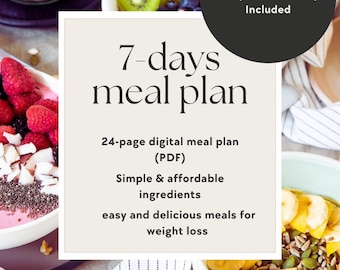 7-Day Healthy Meal Plan | Weight Loss Recipes (PDF)