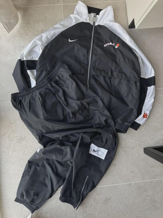 Vintage Y2K Nike Team Drill Nylon Swoosh Tracksuit - Etsy