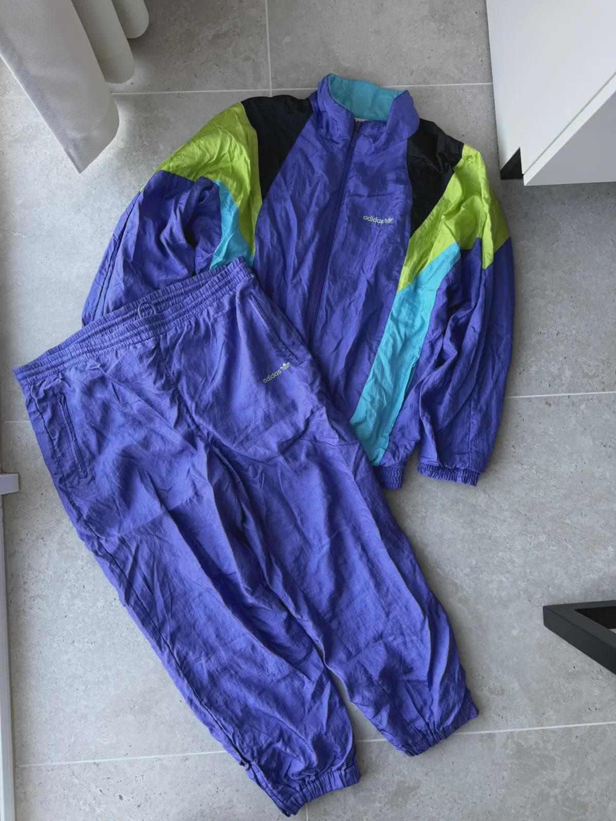 90s Vintage Adidas Tracksuit Nylon Jacket Pants - Etsy
