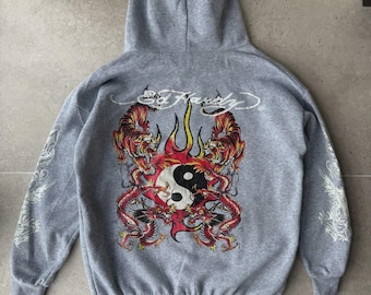 Vintage Ed Hardy by Christian Audigier Hoodies - Etsy