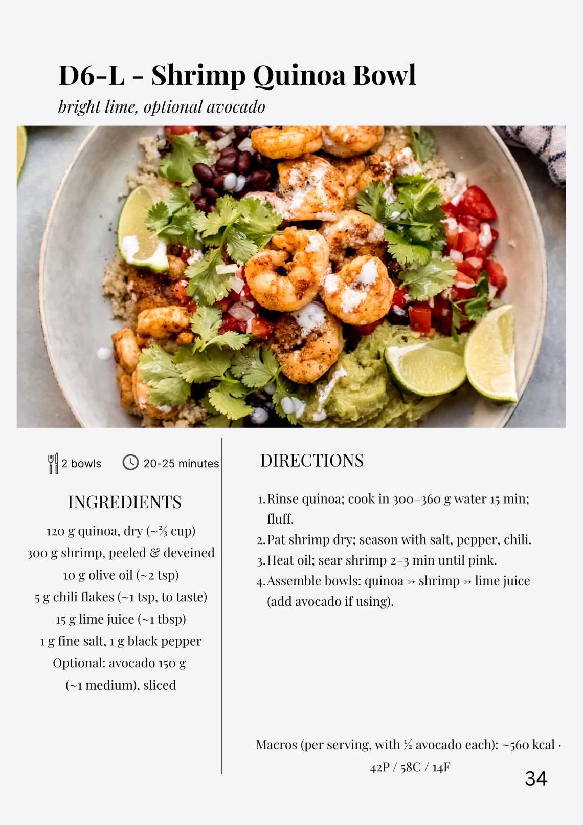 The Prep Plan.pdf High Protein Meal Prep Plan PDF | Weekly Meal Planner + Grocery List ...
