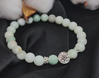 8mm Jade Stone Bracelet 0.31in 0.7oz, Orthodox Bracelet, IC XC NIKA, Christian Jewelry, Prayer Bracelet, Religious Gift