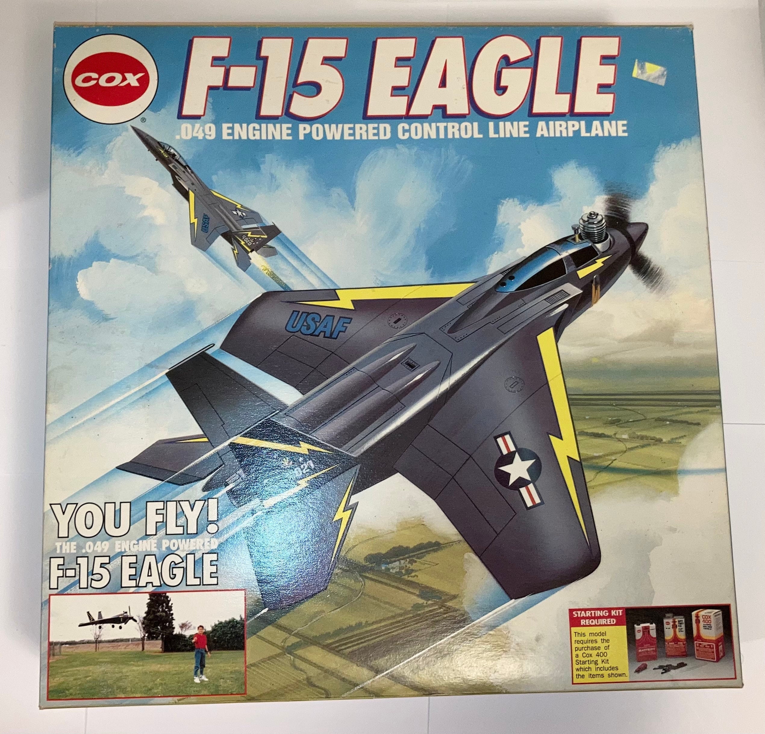 Vintage Cox F-15 Eagle .049 Engine Control Line Airplane New Vintage Cox F-15 Eagle .049 Engine Control Line Airplane New