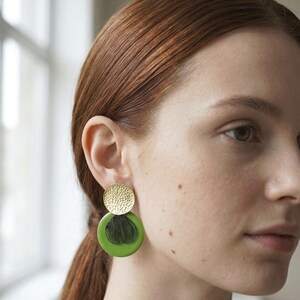 I Miei Orecchini Geometrici "Mix and Match" | Pendenti Corti Martellati | Gioiello Fatto a Mano di Carattere