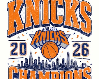 Knicks Champions png, shirtontwerp basketbalfan New York, sublimatiebestand direct downloaden