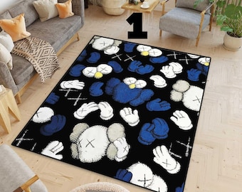 Bearbrick Hypebeast Rug, Machine Washable, Personalized