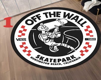 Skateboard Rug, Boys Room Decor, Personalized Kids Gift, Machine Washable, soft