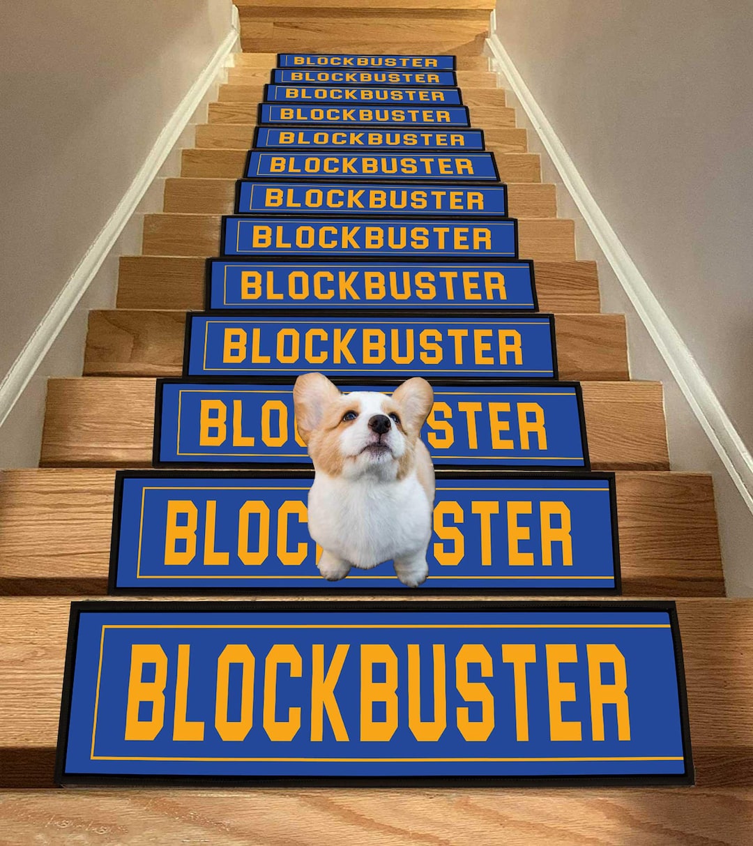 Blockbuster Stair Rug, Retro 90s Nostalgia Home Decor, Stair Tread Rug ...