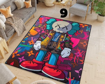Hypebeast Rug, Hype Beast , Bearbrick rug, Hypebeast Wall Art rug, Pink Hypebeast, Hypebeast carpet, Tepic,Bear brick art,Machine Washable