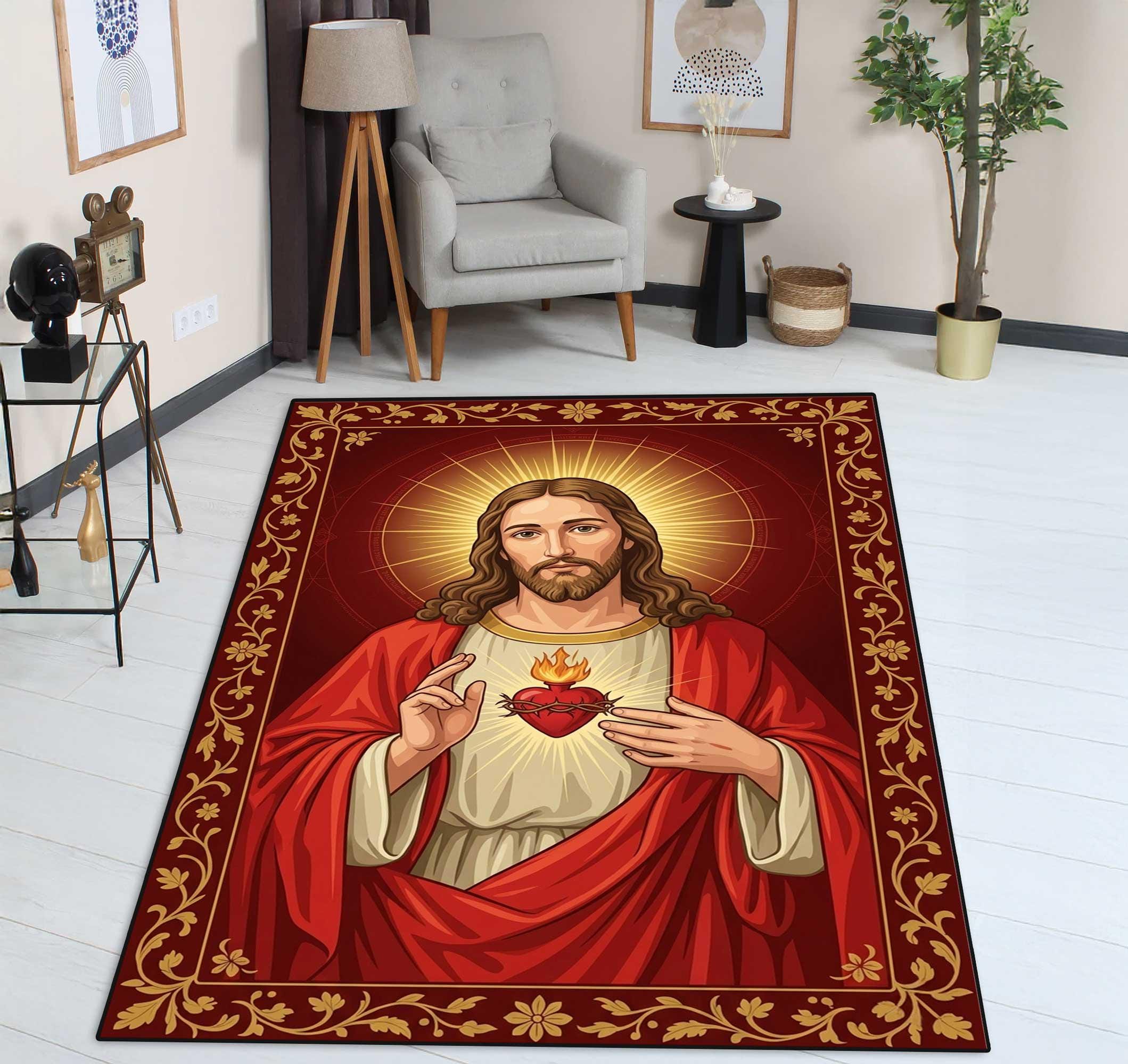 Vintage Jesus Rug - Etsy