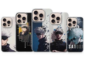 Gojo Satoru Phone Case Jujutsu Kaisen Cover for iPhone 17 Pro Max, 16e, 15, 14, 13 & Samsung S25 Ultra, S24 FE, A56, Pixel 10 XL,9a,8,7