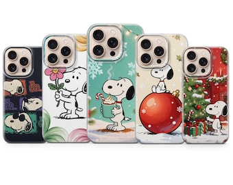Snoopy Phone Case Gift Cover for iPhone 17 Pro Max, 16e, 15, 14, 13 & Samsung S25 Ultra, S24 FE, A56, Pixel 10 XL, 9a,8,7