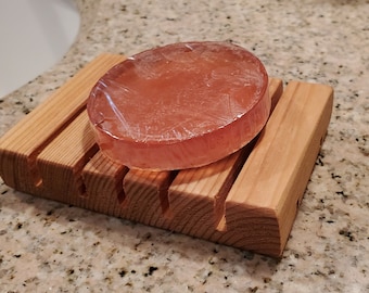Cedar Soap Holder, Soap Dish Tray (Set of 2)