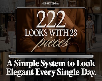 Penderie capsule tendance Old Money (222 looks élégants, 28 pièces) PDF
