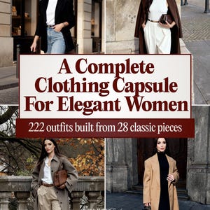 Clothes Capsule Wardrobe for Women (28 Pieces + 222 Outfit Ideas) PDF