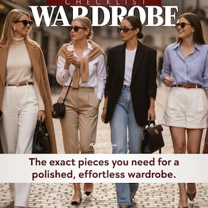 Kleiderschrank Kapsel Checkliste für Frauen (druckbare PDF + 28 Essentials)