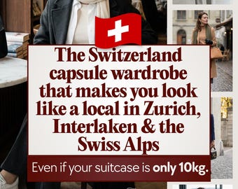 Traditional Clothes in Switzerland, Traditional Swiss Outfit, Switzerland Traditional Clothing - Capsule Wardrobe PDF 72 Looks
