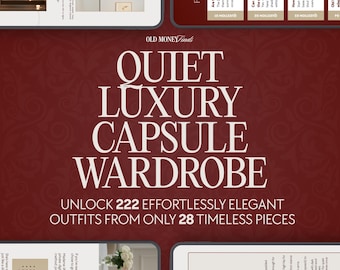 Guía de guardarropa cápsula de lujo y tranquilidad para mujer (28 prendas, 222 conjuntos) PDF