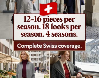 Switzerland Fashion, Fashion in Switzerland, Swiss Style Fashion, Zurich Fashion - Capsule Wardrobe PDF 72 Elegant Looks
