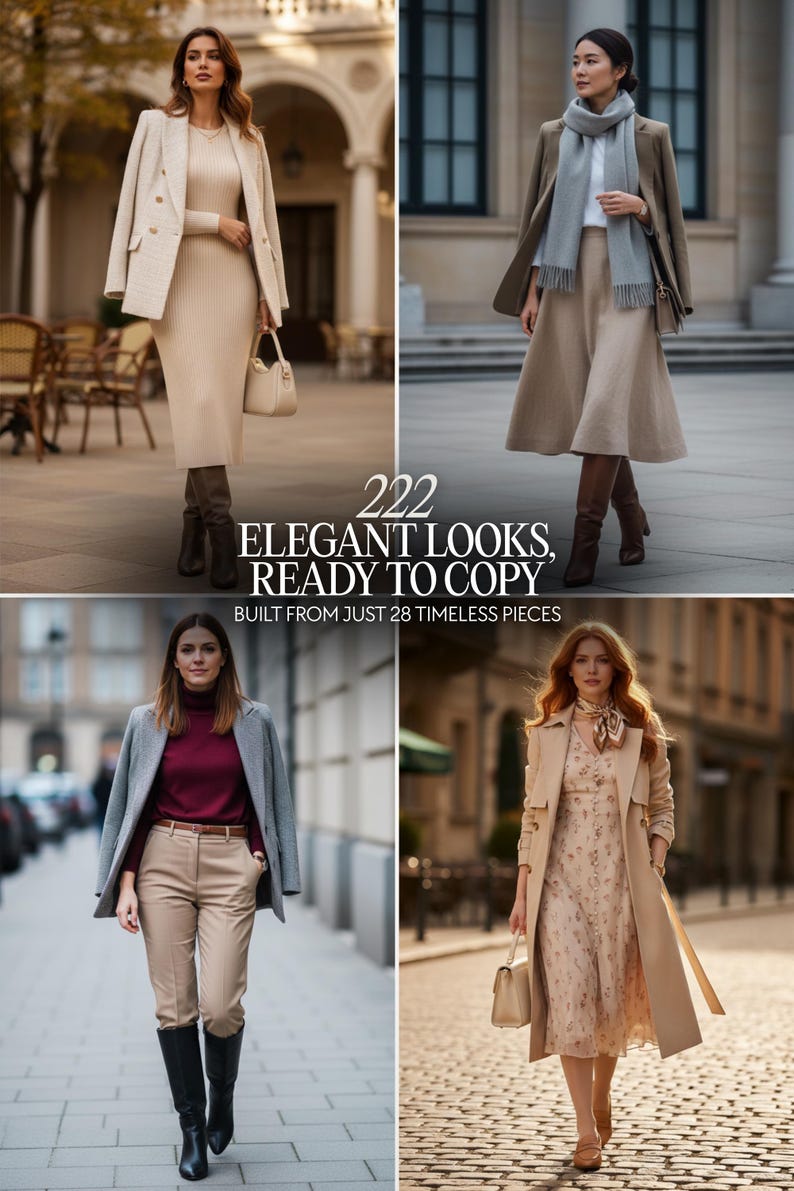 How to Build a Capsule Wardrobe (28 Essentials + 222 Outfit Ideas) PDF ...