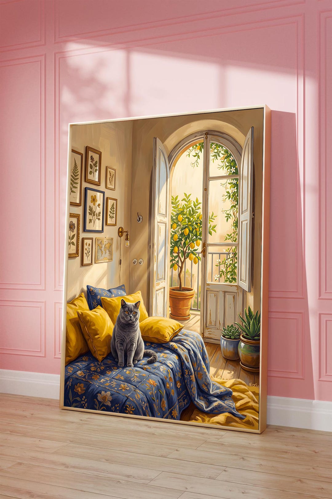 Cute Cat Wall Art Printable – Digital Download Animal Poster for ...