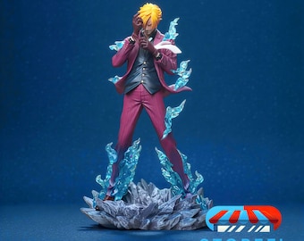 Sanji Action Figure on Fire - (24 cm)
