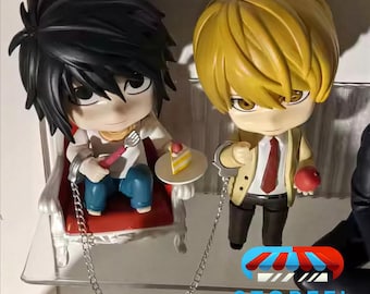 Death Note Figure - L and Light Yagami Figure with Interchangeable Parts - Anime Collectible