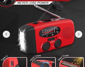 Emergency Hand Crank Radio with LED Flashlight
